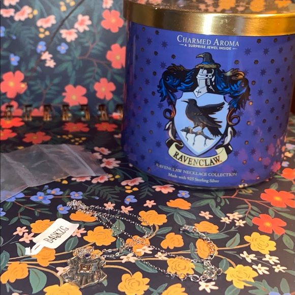 Charmed Aroma Sterling Silver Harry Potter Ravenclaw Hogwarts Emblem Necklace - Picture 3 of 4